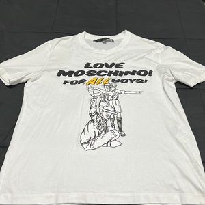 Love Moschino- For All Boys! T-shirt in size large.